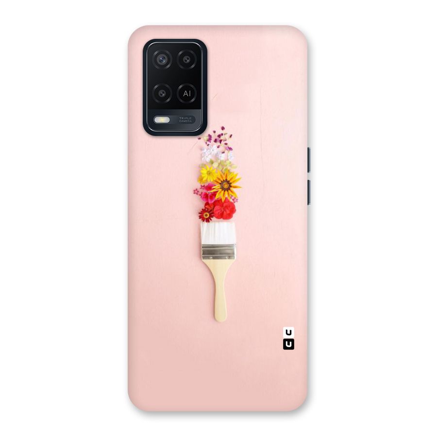 Painted Flowers Back Case for Oppo A54