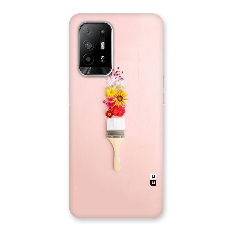 Painted Flowers Back Case for Oppo F19 Pro Plus 5G