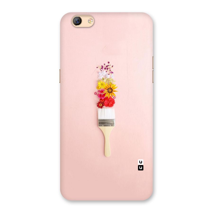 Painted Flowers Back Case for Oppo F3 Plus