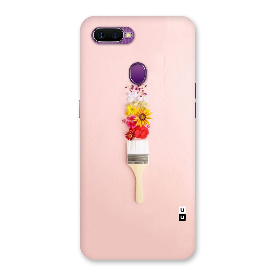 Painted Flowers Back Case for Oppo F9