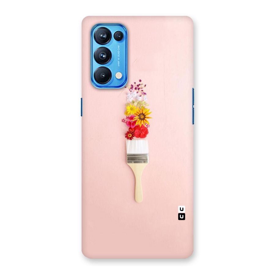 Painted Flowers Back Case for Oppo Reno5 Pro 5G