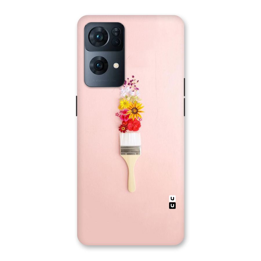 Painted Flowers Back Case for Oppo Reno7 Pro 5G