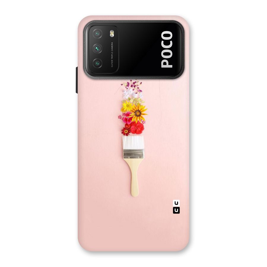 Painted Flowers Back Case for Poco M3