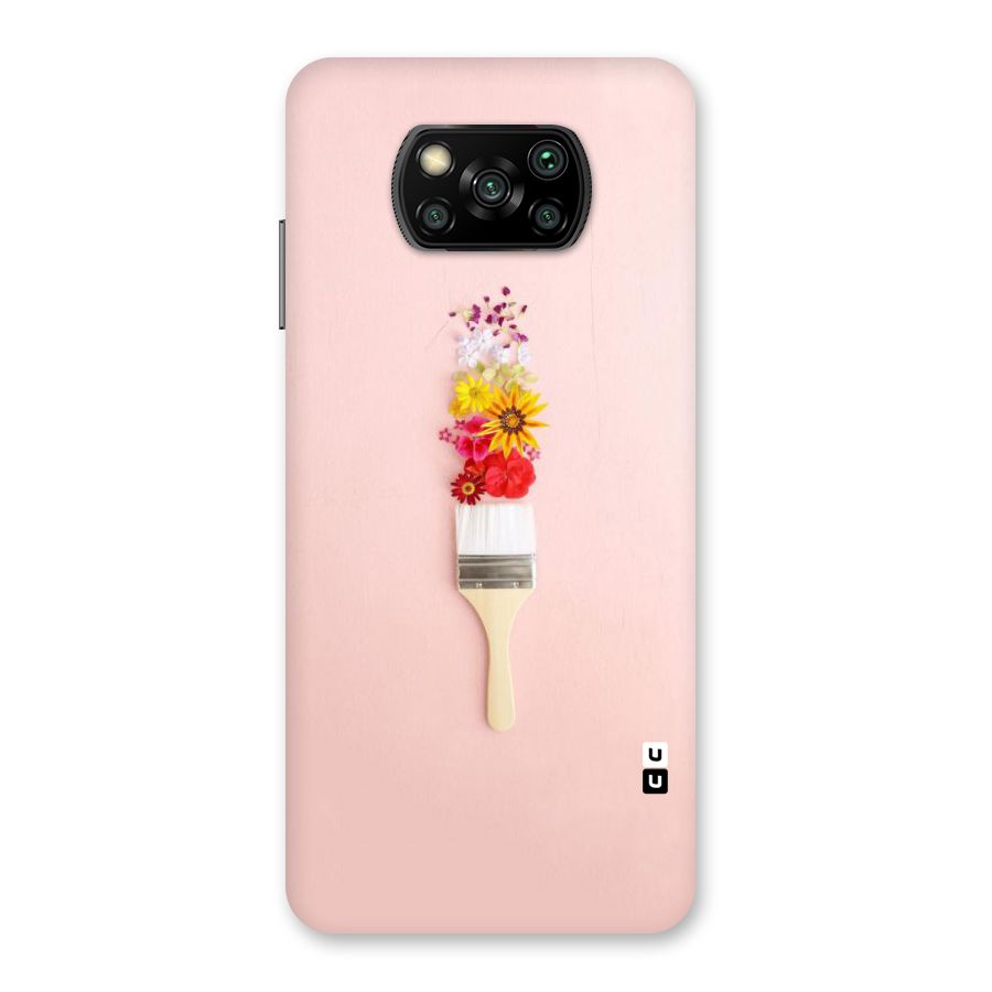 Painted Flowers Back Case for Poco X3