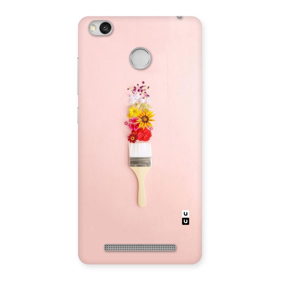 Painted Flowers Back Case for Redmi 3S Prime