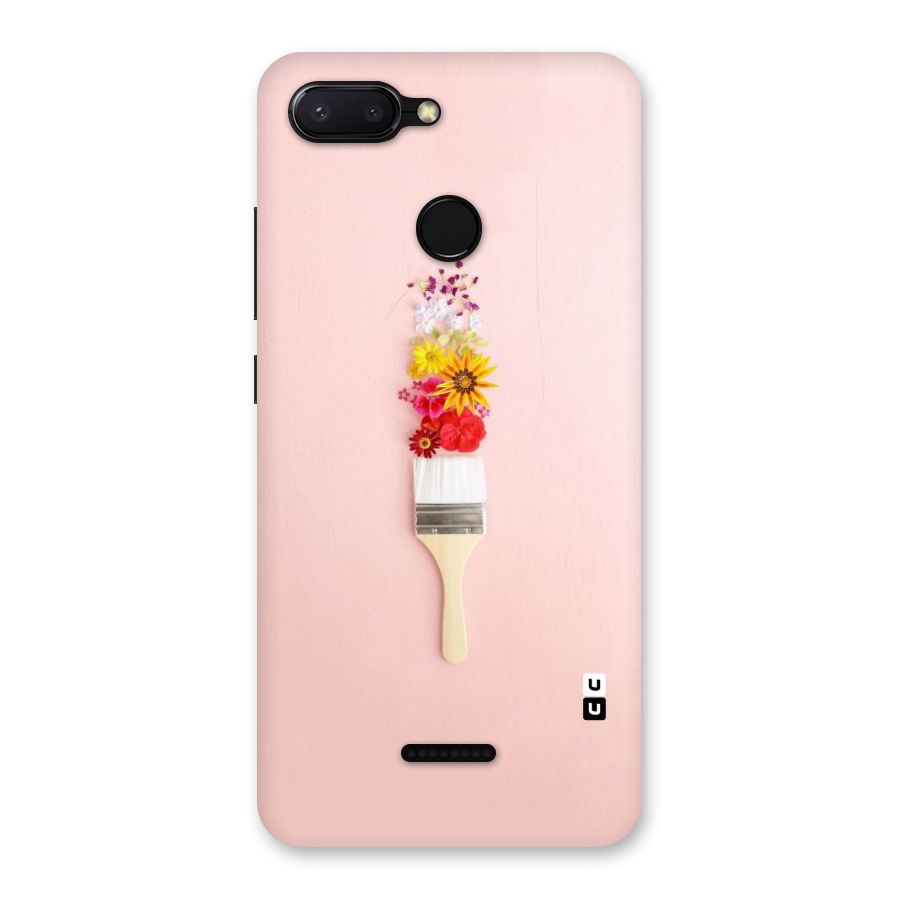 Painted Flowers Back Case for Redmi 6