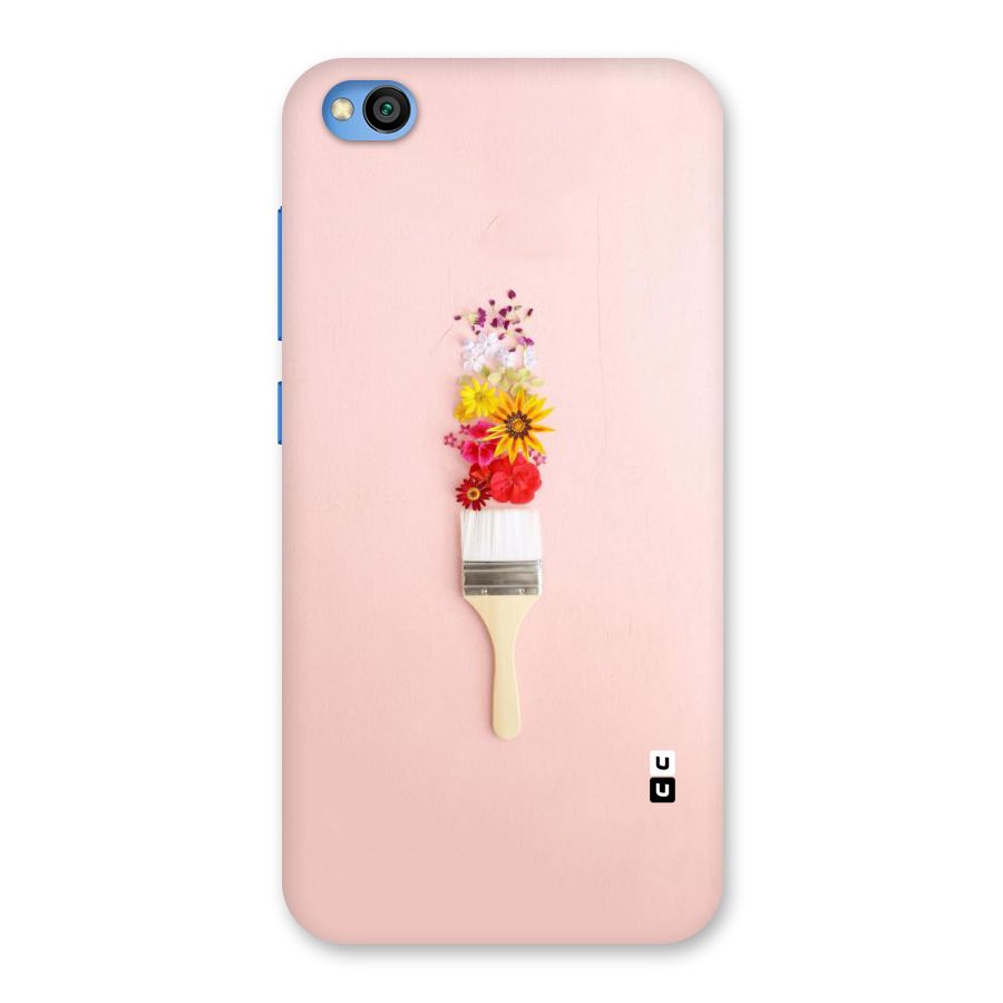 Painted Flowers Back Case for Redmi Go