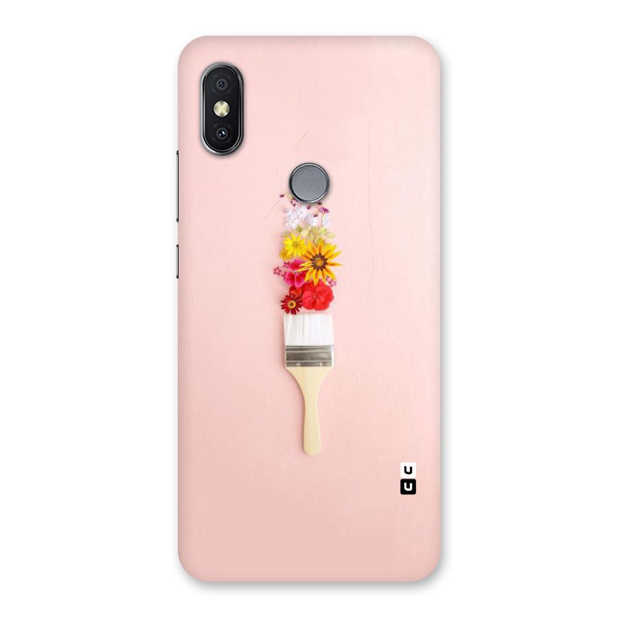 Painted Flowers Back Case for Redmi Y2
