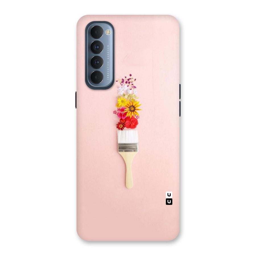 Painted Flowers Back Case for Reno4 Pro