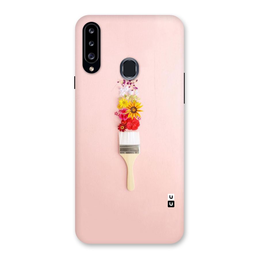 Painted Flowers Back Case for Samsung Galaxy A20s