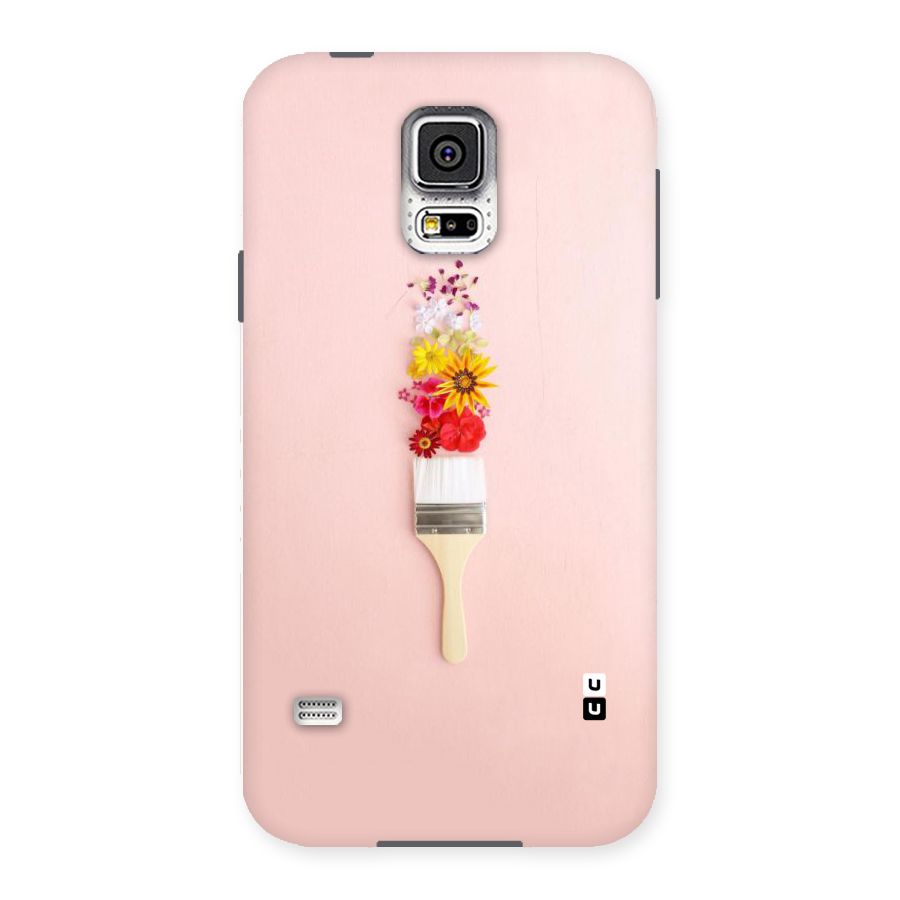 Painted Flowers Back Case for Samsung Galaxy S5