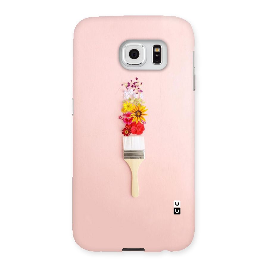Painted Flowers Back Case for Samsung Galaxy S6