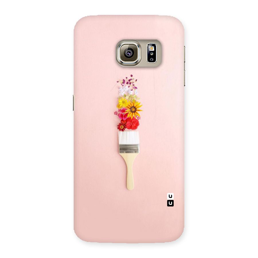 Painted Flowers Back Case for Samsung Galaxy S6 Edge