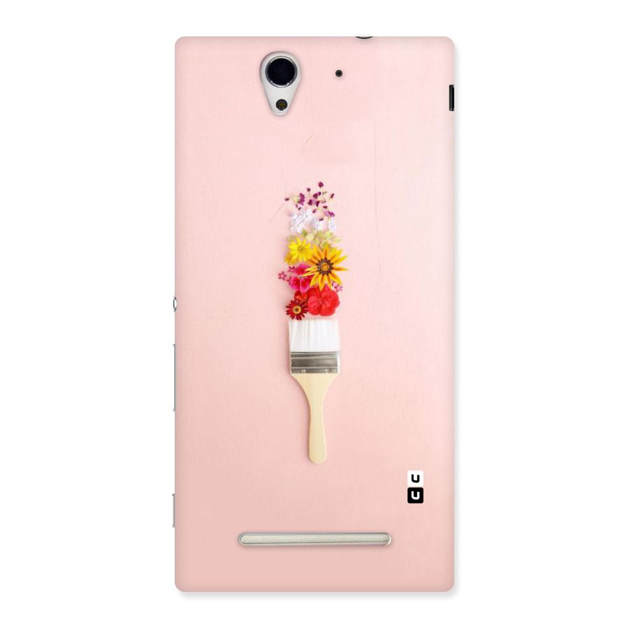 Painted Flowers Back Case for Sony Xperia C3