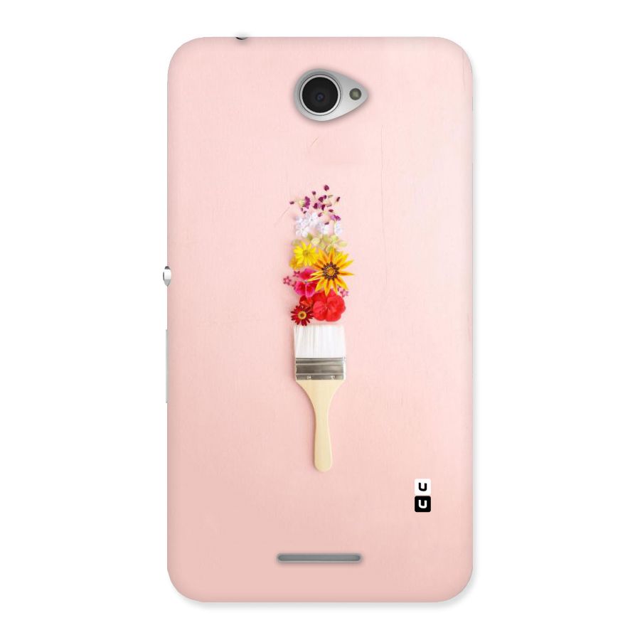 Painted Flowers Back Case for Sony Xperia E4