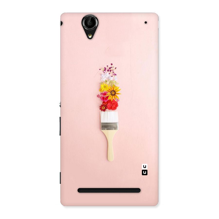 Painted Flowers Back Case for Sony Xperia T2