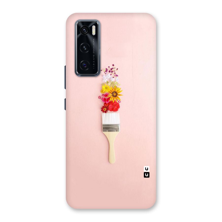 Painted Flowers Back Case for Vivo V20 SE