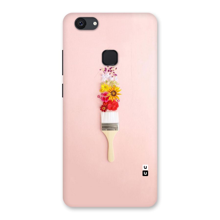 Painted Flowers Back Case for Vivo V7 Plus