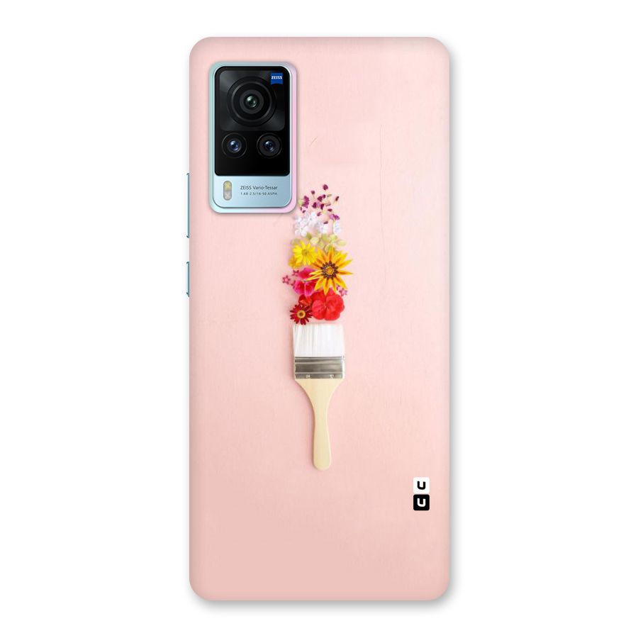 Painted Flowers Back Case for Vivo X60 Pro