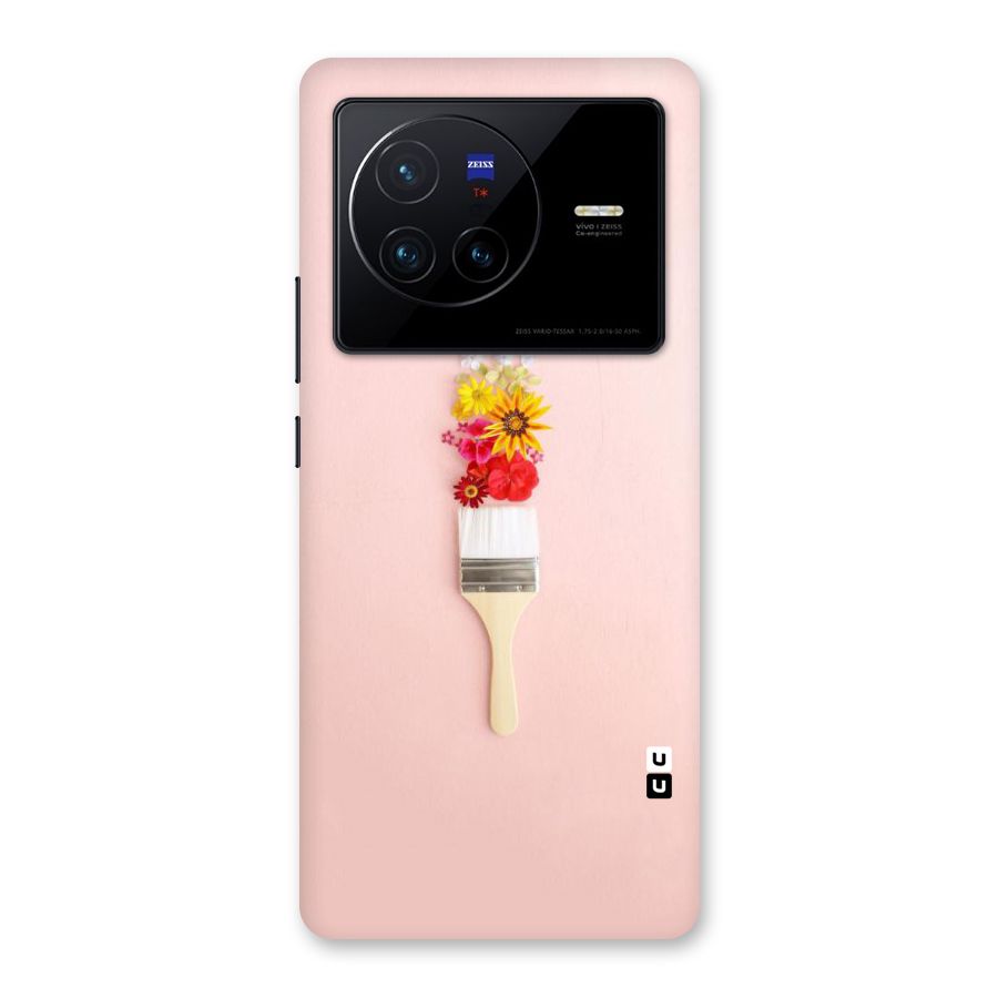Painted Flowers Back Case for Vivo X80