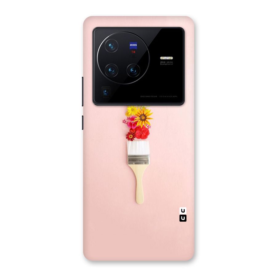 Painted Flowers Back Case for Vivo X80 Pro