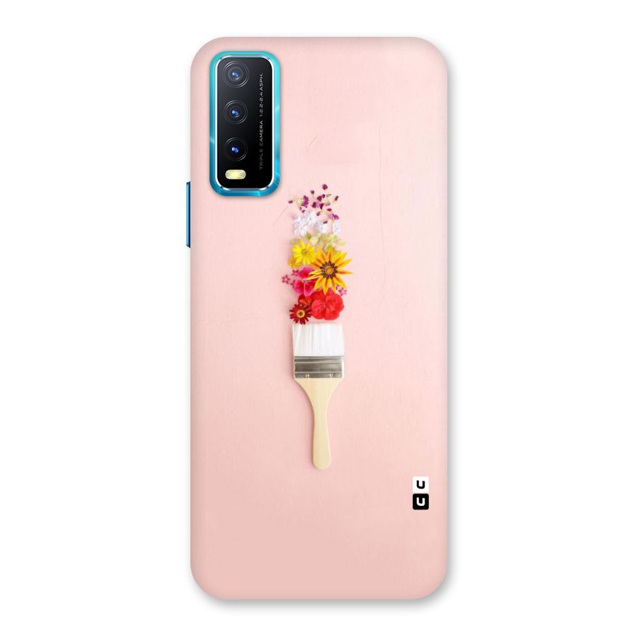Painted Flowers Back Case for Vivo Y20A