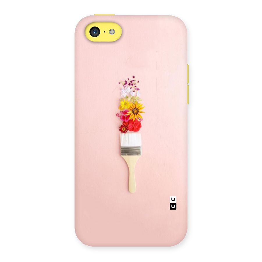 Painted Flowers Back Case for iPhone 5C