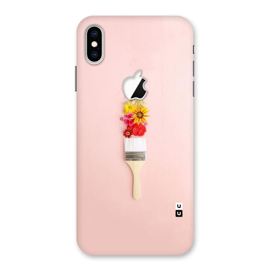 Painted Flowers Back Case for iPhone XS Max Apple Cut