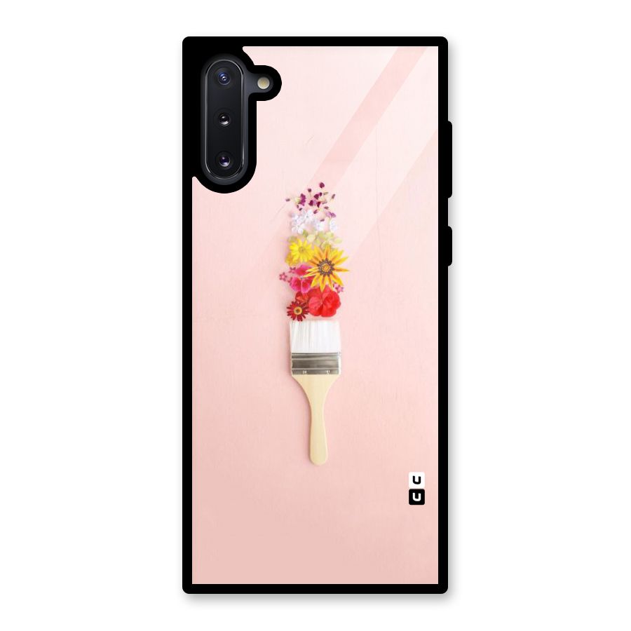 Painted Flowers Glass Back Case for Galaxy Note 10