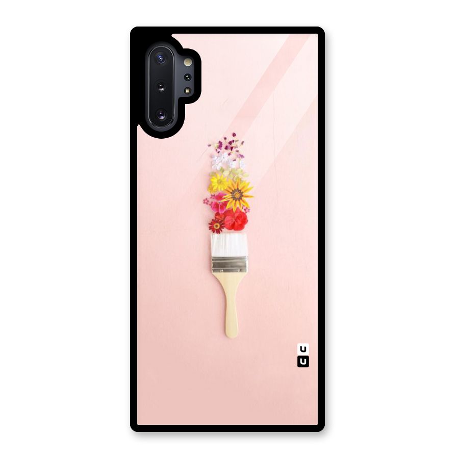 Painted Flowers Glass Back Case for Galaxy Note 10 Plus