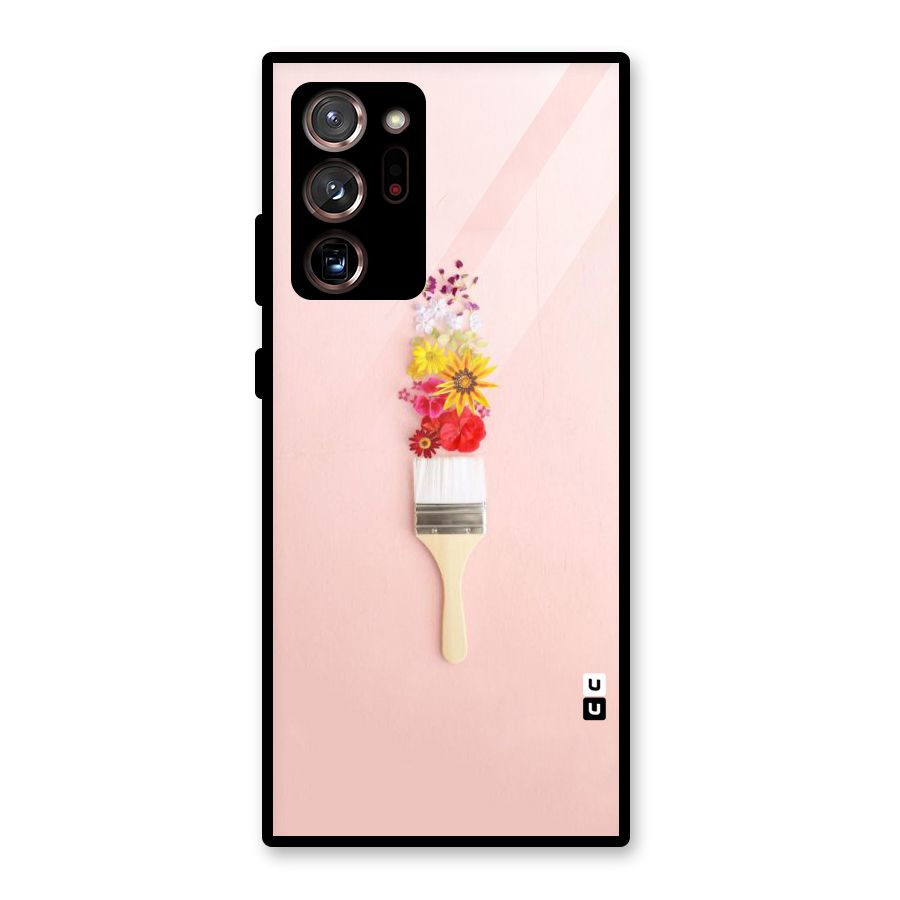 Painted Flowers Glass Back Case for Galaxy Note 20 Ultra 5G