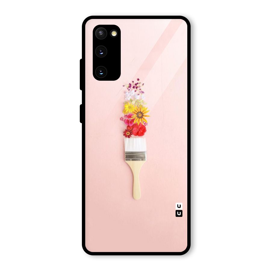 Painted Flowers Glass Back Case for Galaxy S20 FE 5G