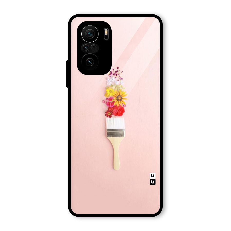 Painted Flowers Glass Back Case for Mi 11x