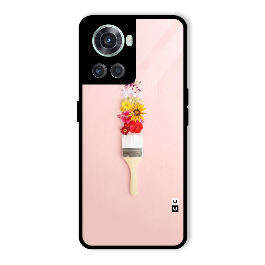 Painted Flowers Glass Back Case for OnePlus 10R