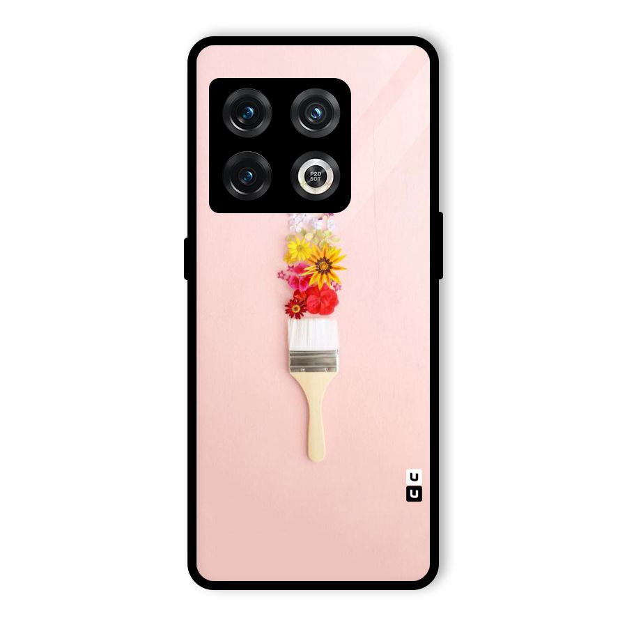 Painted Flowers Glass Back Case for OnePlus 10 Pro 5G
