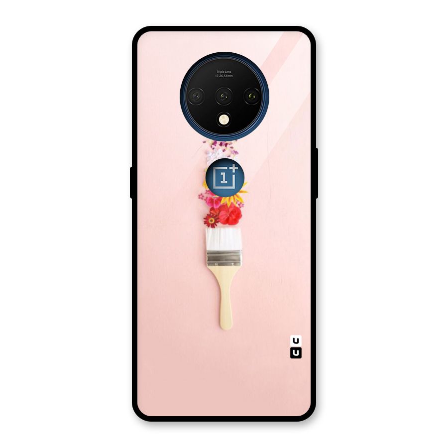Painted Flowers Glass Back Case for OnePlus 7T