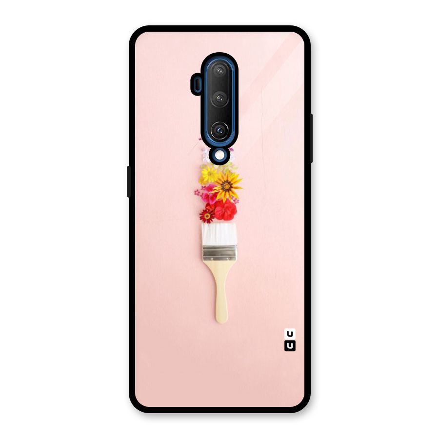 Painted Flowers Glass Back Case for OnePlus 7T Pro