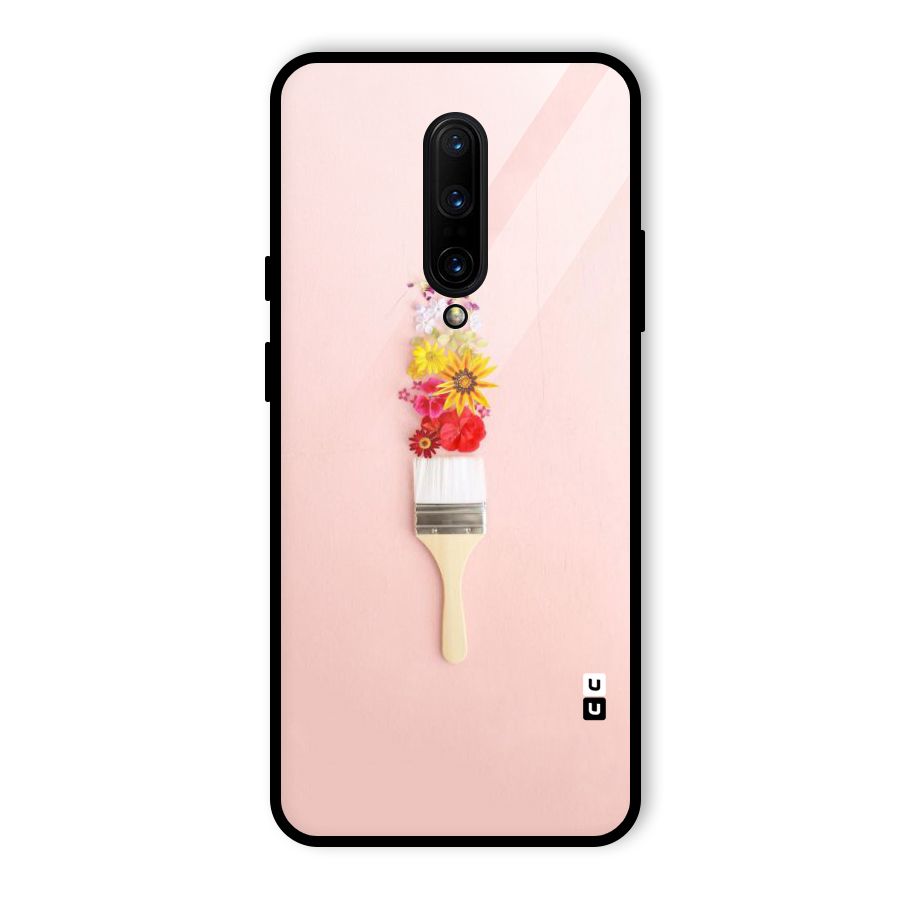 Painted Flowers Glass Back Case for OnePlus 7 Pro