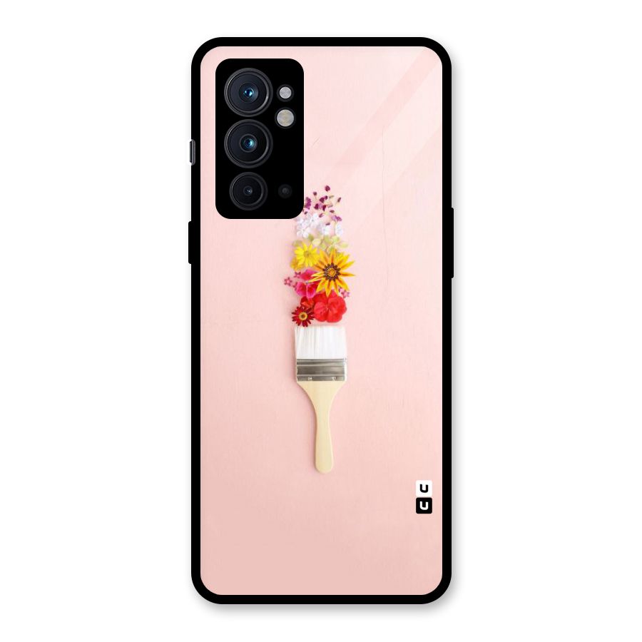 Painted Flowers Glass Back Case for OnePlus 9RT 5G