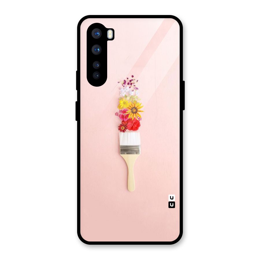 Painted Flowers Glass Back Case for OnePlus Nord