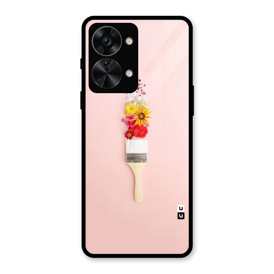 Painted Flowers Glass Back Case for OnePlus Nord 2T