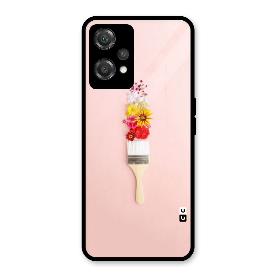 Painted Flowers Glass Back Case for OnePlus Nord CE 2 Lite 5G