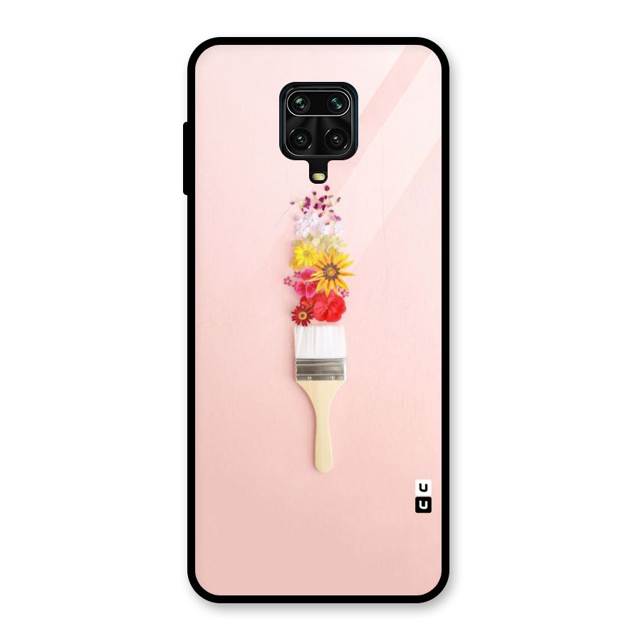 Painted Flowers Glass Back Case for Redmi Note 10 Lite