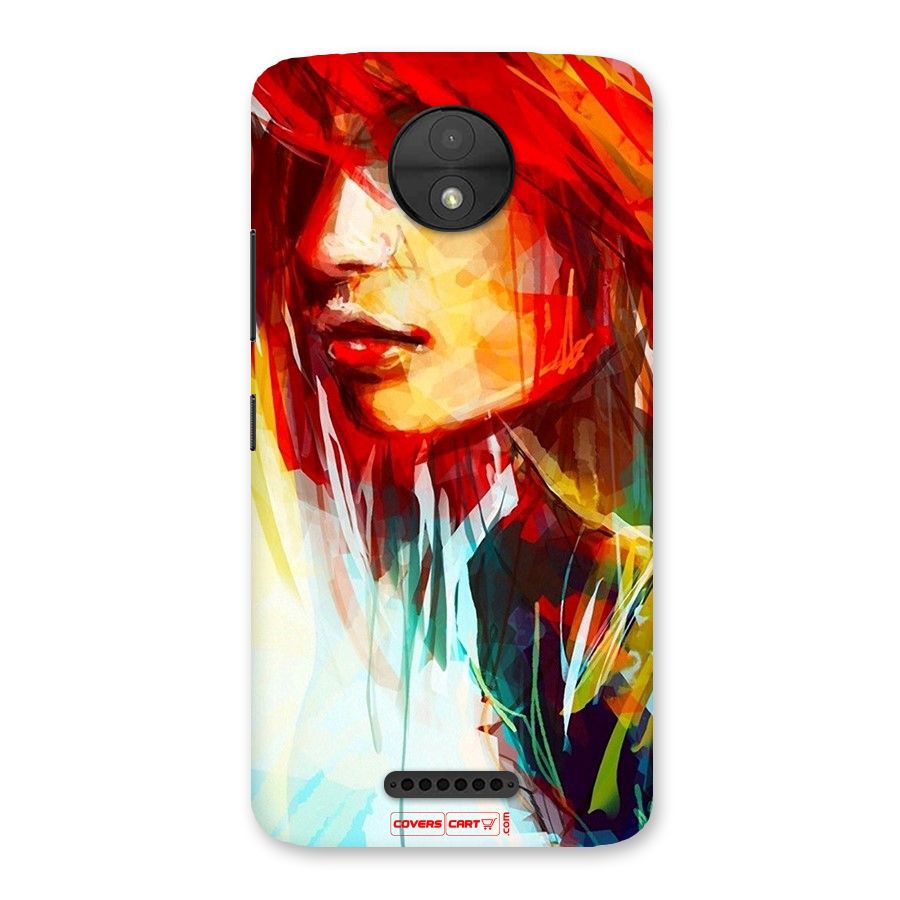 Painted Girl Back Case for Moto C