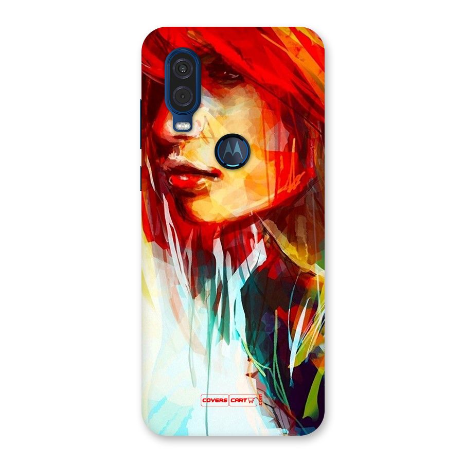 Painted Girl Back Case for Motorola One Vision