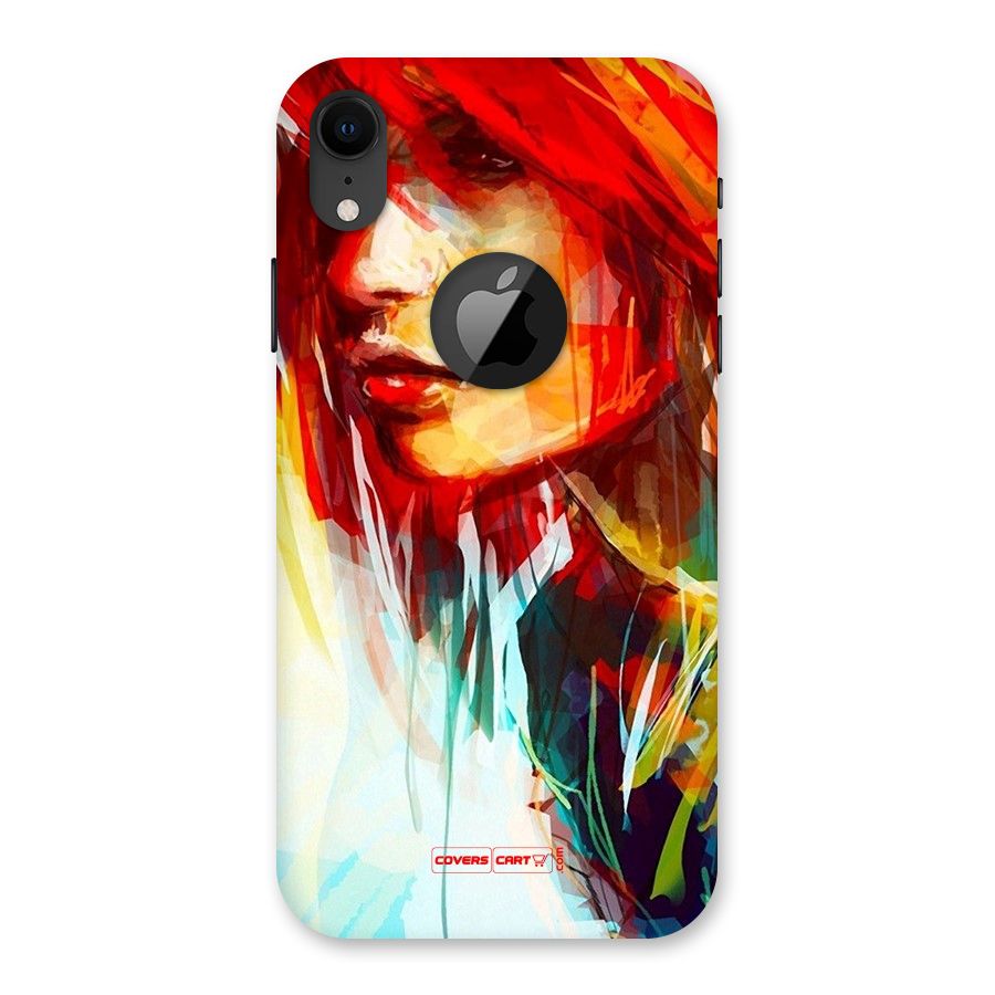 Painted Girl Back Case for iPhone XR Logo Cut