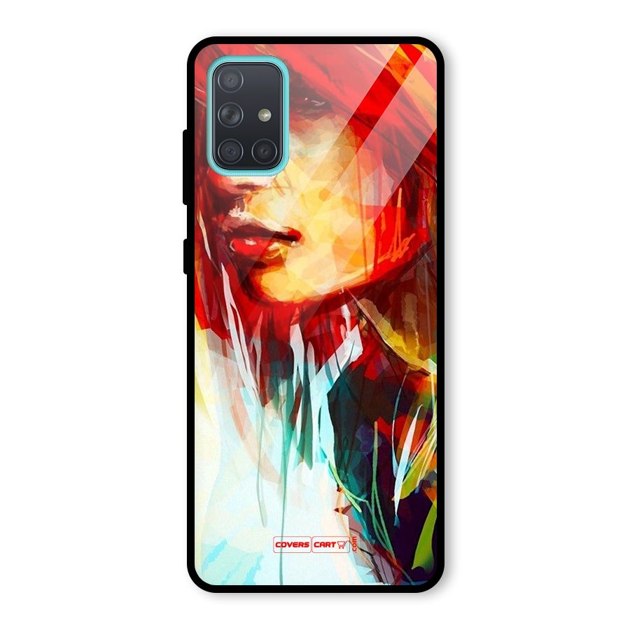 Painted Girl Glass Back Case for Galaxy A71