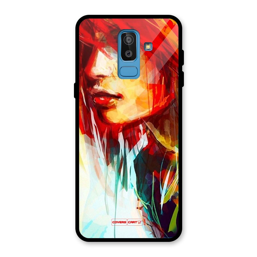 Painted Girl Glass Back Case for Galaxy J8