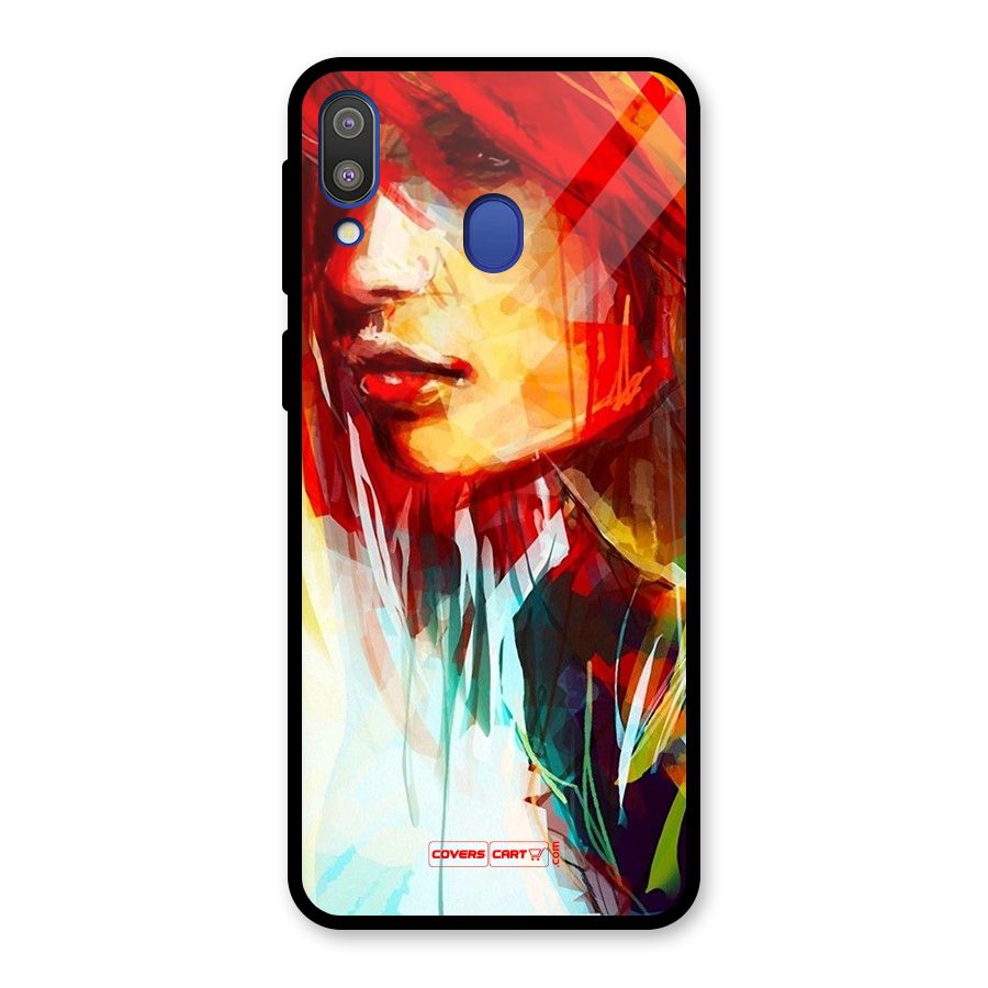 Painted Girl Glass Back Case for Galaxy M20