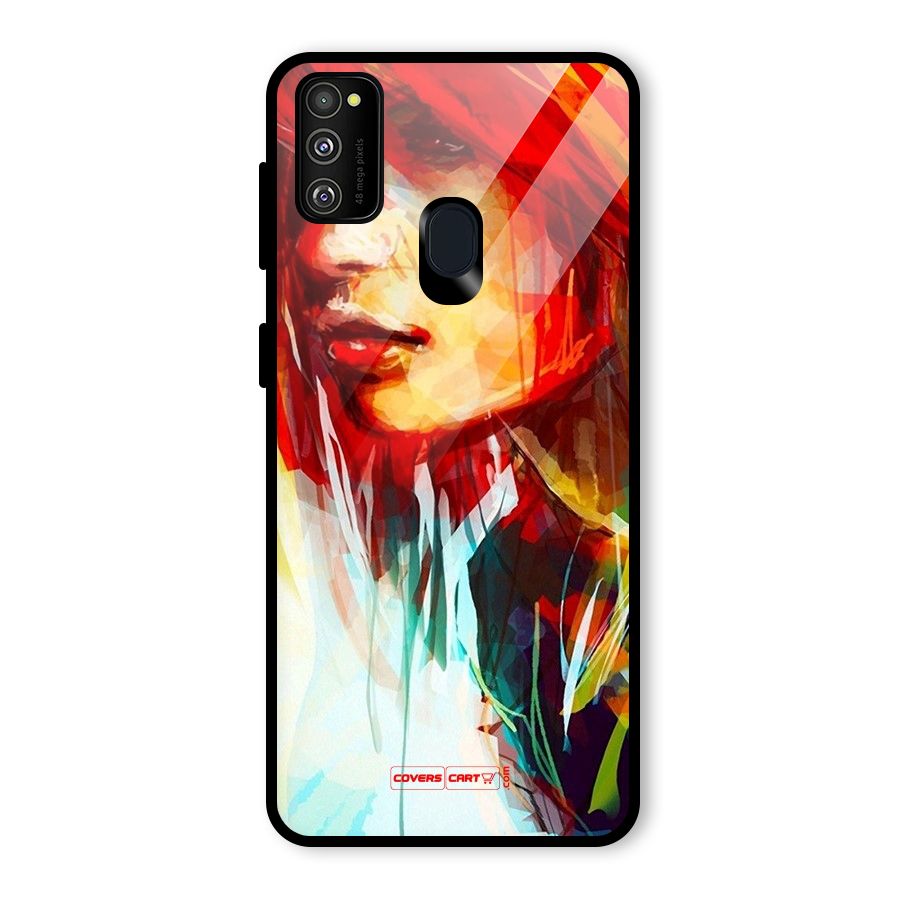 Painted Girl Glass Back Case for Galaxy M30s